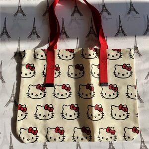 Hello Kitty Tote with Red and Cream Design